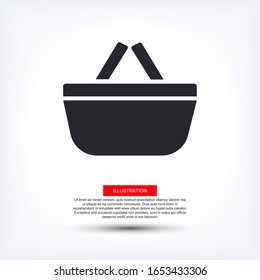 Shopping basket icon. Vector Eps 10  