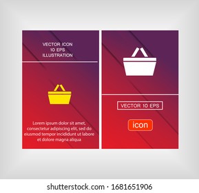 Shopping basket icon. Vector Eps 10 .