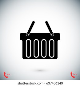 Shopping basket icon vector, Vector EPS 10 illustration style