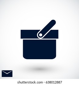 Shopping basket icon, Vector EPS 10 illustration style