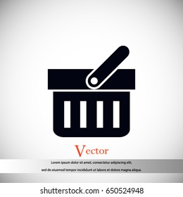 Shopping basket icon, Vector EPS 10 illustration style