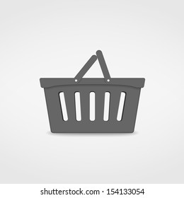 Shopping basket icon, vector eps10 illustration