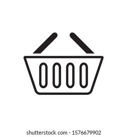 shopping basket icon, vector, flat design