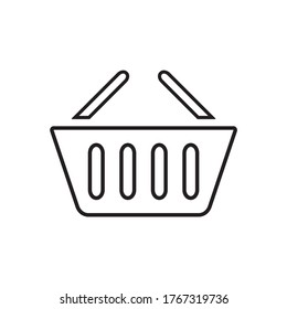 icono de la cesta de la compra, vector, diseño plano