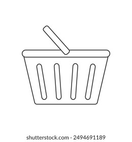 Shopping basket icon vector flat sign symbols logo illustration isolated on white background black color.Concepts objects for business online shop