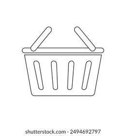 Shopping basket icon vector flat sign symbols logo illustration isolated on white background black color.Concepts objects for business online shop