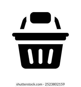 ícone da cesta de compras. ícone de glifos vetoriais para seu site, celular, apresentação e design de logotipo.