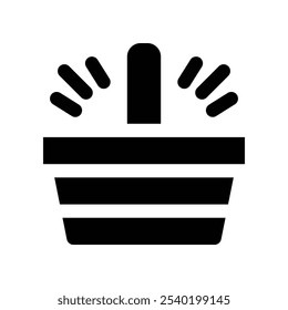 shopping basket icon. vector glyph icon for your website, mobile, presentation, and logo design.