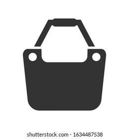 Shopping basket icon, vector graphics