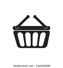 Shopping basket icon vector illustration. 