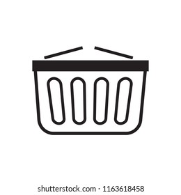 Shopping basket icon vector illustration. 