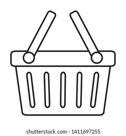 Shopping basket icon vector illustration