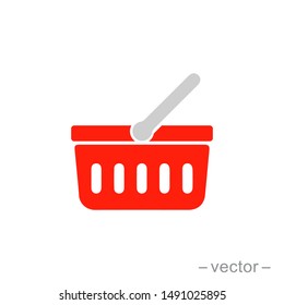 Shopping basket icon. Vector illustration.