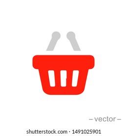 Shopping basket icon. Vector illustration.