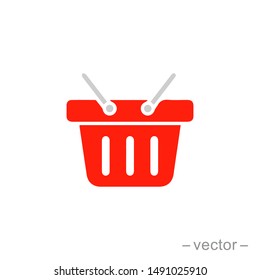 Shopping basket icon. Vector illustration.