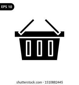 Shopping basket icon vector illustration logo tempalte. eps10