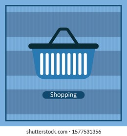 Shopping basket icon. Vector illustration

