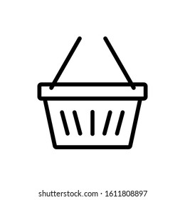 shopping basket icon vector illustration logo template for many purpose. Isolated on white background