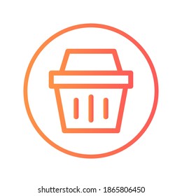 shopping basket icon vector illustration. shopping basket icon gradient design.