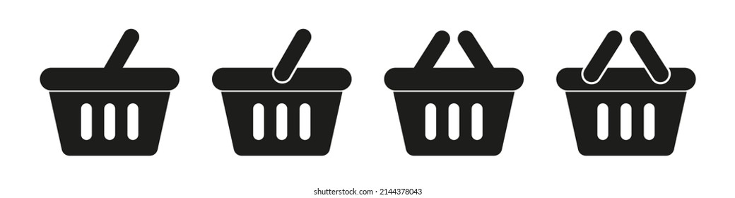 Icono de la cesta de compras - ilustración vectorial