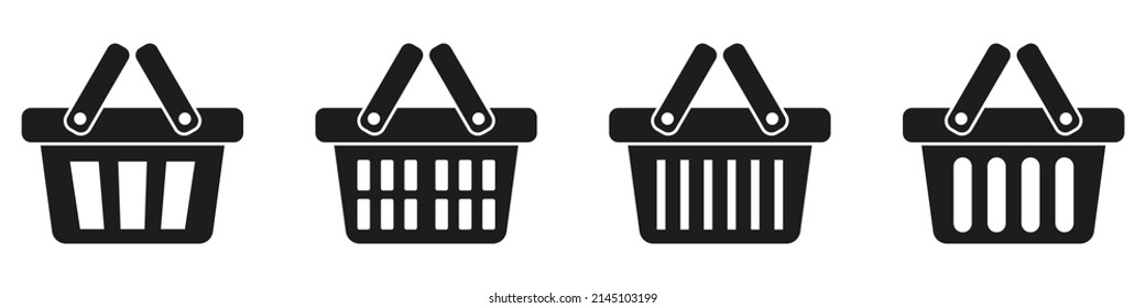 Icono de la cesta de compras - ilustración vectorial