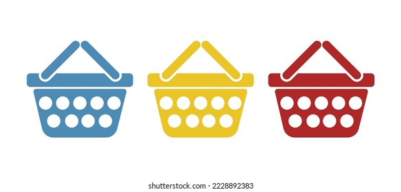 shopping basket icon, vector illustration
