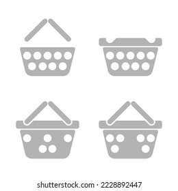 shopping basket icon, vector illustration