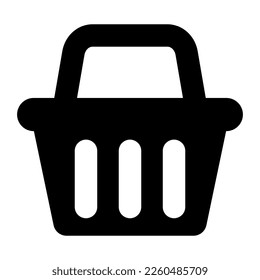 Icono de la cesta de compras - ilustración vectorial. Carro de taller, bolsa, compra en línea, diseño de ilustración de vector minorista sobre fondo blanco.