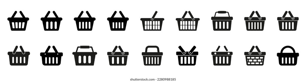 Shopping basket icon - vector illustration. Shop cart, bag, online purchase, retail vector illustration design on white background.