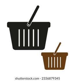 Shopping basket icon. Vector illustration. EPS 10.