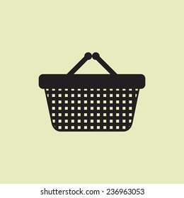 Shopping basket icon. Vector illustration