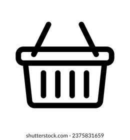 Shopping basket icon - vector illustration