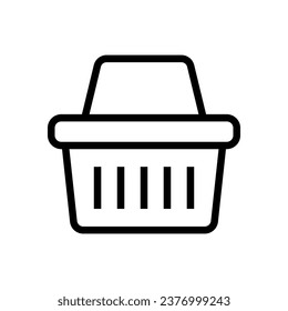 Shopping basket icon - vector illustration