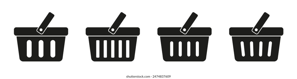 Icono de la cesta de la compra - Ilustración vectorial