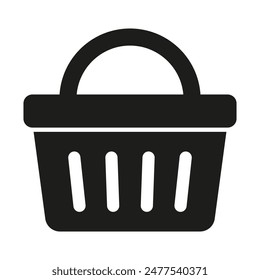 Shopping basket icon - vector illustration