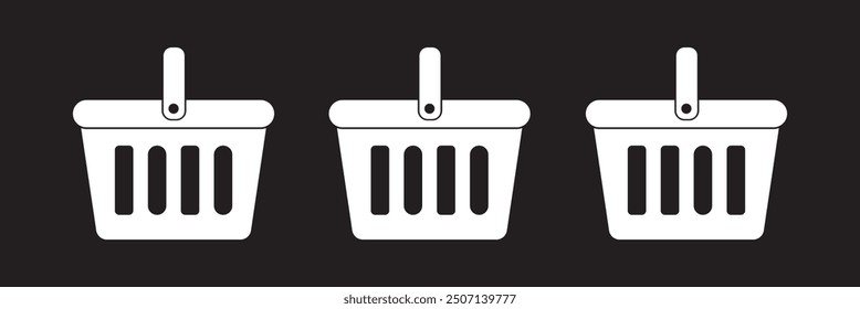 Shopping basket icon - vector illustration