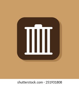 Shopping basket icon - vector illustration