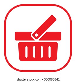 Shopping basket icon - vector illustration