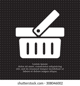 Shopping basket icon - vector illustration