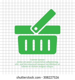 Shopping basket icon - vector illustration