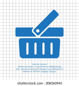 Shopping basket icon - vector illustration