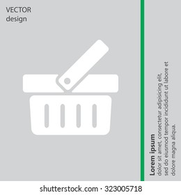 Shopping basket icon - vector illustration