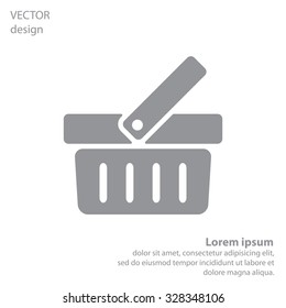 Shopping basket icon - vector illustration