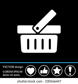Shopping basket icon - vector illustration