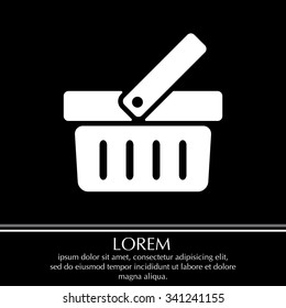 Shopping basket icon - vector illustration