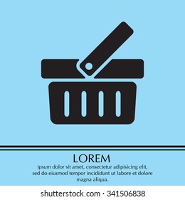 Shopping basket icon - vector illustration