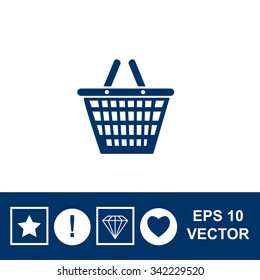 Shopping basket icon, vector illustration.