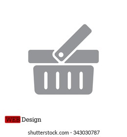 Shopping basket icon - vector illustration