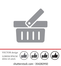 Shopping basket icon - vector illustration