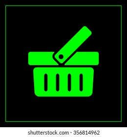 Shopping basket icon - vector illustration
